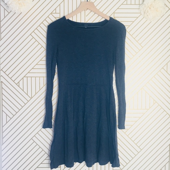 Forever 21 Dresses & Skirts - Forever 21 | Long Sleeve Gray Skater Dress